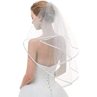 Schneespitze Velo de Novia-Velo para Novias-Accesorios para Bodas-Velo con Peine Velo de Novia Blanco con Peineta para…